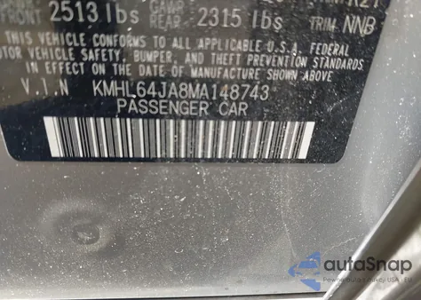 2021 Hyundai Sonata Sel z USA, uszkodzony, nr VIN KMHL64JA8MA148743